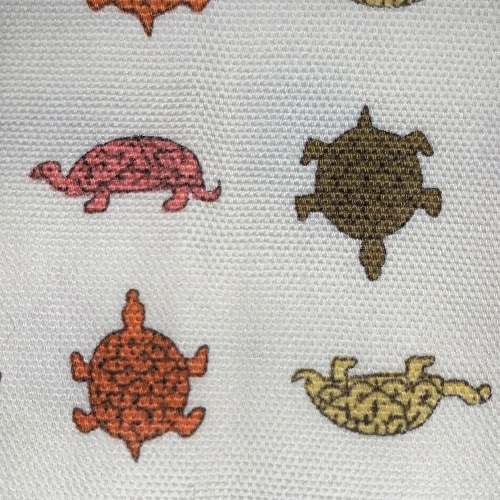 J. Crew sz 2 ivory turtle print button front accents wrap 100% Cotton mini skirt